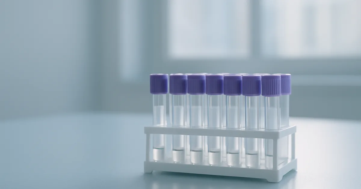 Tubes de prélèvement sanguin dans un portoir